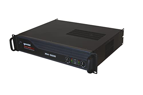 Gemini XGA Series XGA-5000 Professional Quality PA System DJ Equipment Power Amplifier with 5000 Watt Instant Peak Power