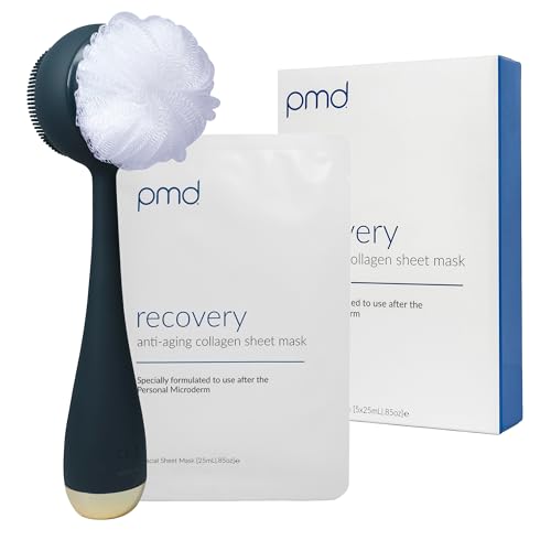 PMD Clean Body - Smart Body Cleansing Device with Silicone Brush & Three Interchangeable Attachments - Waterproof - SonicGlow Vibration - Cleanse, Exfoliate, & Massage Body