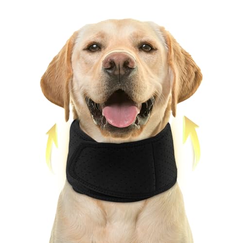 Reinforced Dog Neck Brace with Side Support for Post-Surgery Recovery, Adjustable Pet Recovery, Anti-Licking and Biting, Breathable Dog Cone Alternative for Small, Medium, Large Dogs and Cats