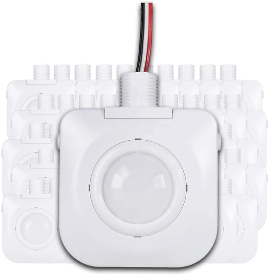 EverElectrix 50 Pack Ceiling Occupancy Motion Sensor, Passive Infrared Technology, High Bay Fixture Mount 360 Degree, Hard-Wired, 120-277 VAC, Commercial/Industrial Grade