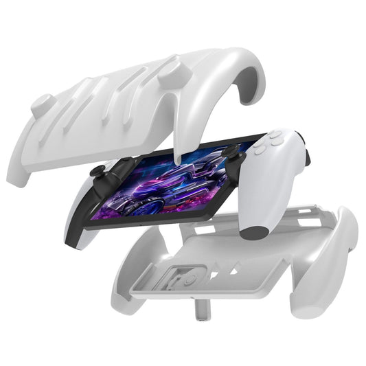 TNP Full Protective Case for Playstation Portal - Detachable Front Shell Cover Case for PS Portal Remote Player - Anti-Slip TPU Protector Case for PS5 Portal with Built-in Kickstand (White)