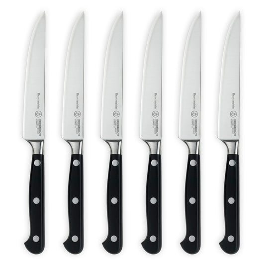 Messermeister Meridian Elite Fine Edge Steak Knife Set - Rust Resistant & Easy to Maintain - Includes 6 Steak Knives