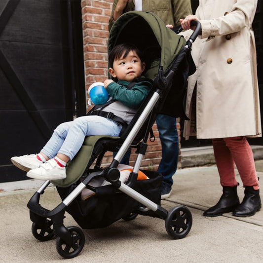 Colugo Compact Stroller - One Hand Fold Lightweight Stroller, Travel Stroller, Toddler Stroller, Airplane Stroller, Foldable Stroller with Rain Cover, Backpack and Cup Holder (Olive)