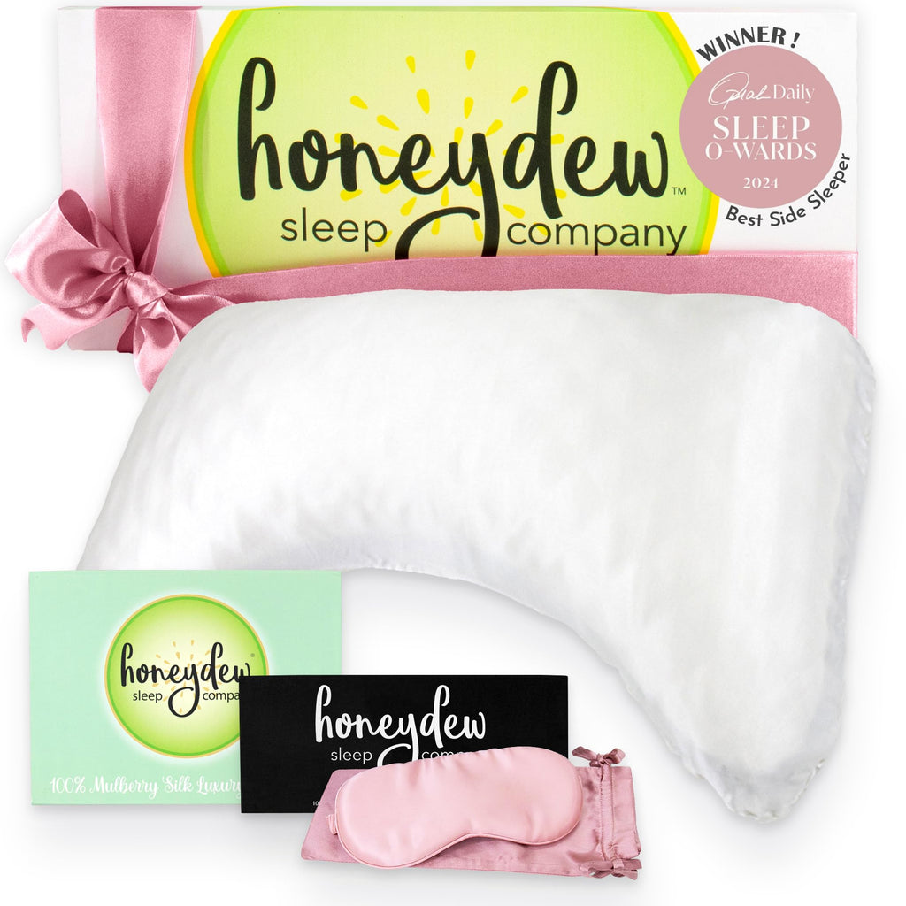 Honeydew Forever Young Beauty Box - The Ultimate Mulberry Silk Pillowcase Anti-Aging Kit to Reduce Wrinkles and Improve Complexion (King)