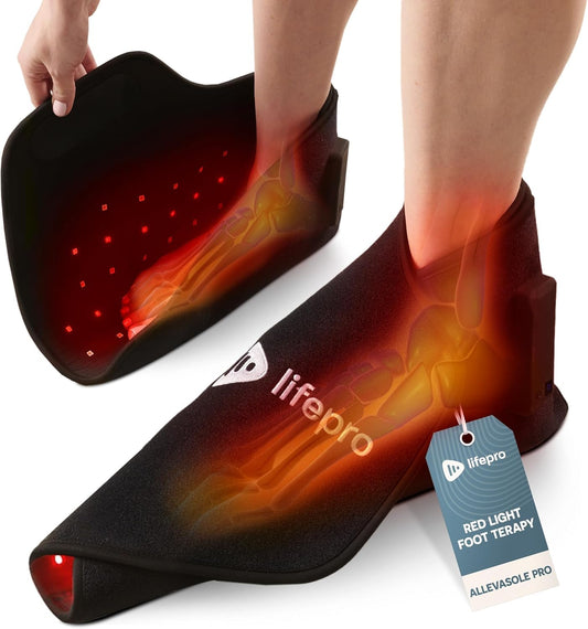 LifePro Red & Near Infrared Light Therapy Foot & Ankle Brace-Foot Pain Relief Product NIR & Red Light Therapy for Feet and Ankles - On-Demand Red Light Therapy - Near Infrared Light Therapy for Feet