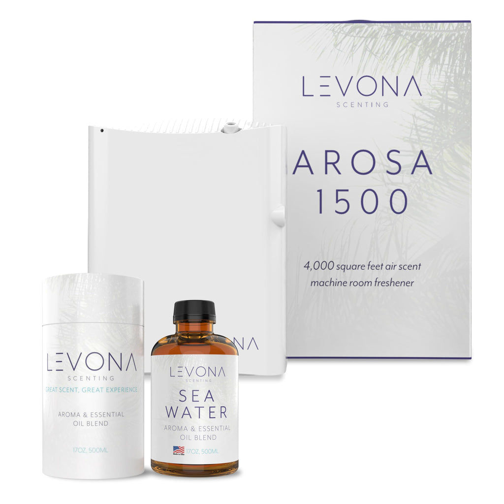 Levona Scent Arosa Diffuser - HVAC System with Smart App Control, Scent Diffuser for Whole House, Office, Hotel, & Large Spaces - Coverage 4000 sq ft - Includes Sea Water 500ml Essential Oil