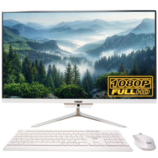 23.8" Full HD All-in-One Desktop Computer - Intel 13th Gen - Windows 11, 8GB RAM, 256GB SSD, Dual-Band WiFi, HDMI, USB 3.0, FHD IPS Display - AIO PC with Wireless Keyboard, Mouse, 2MP Camera