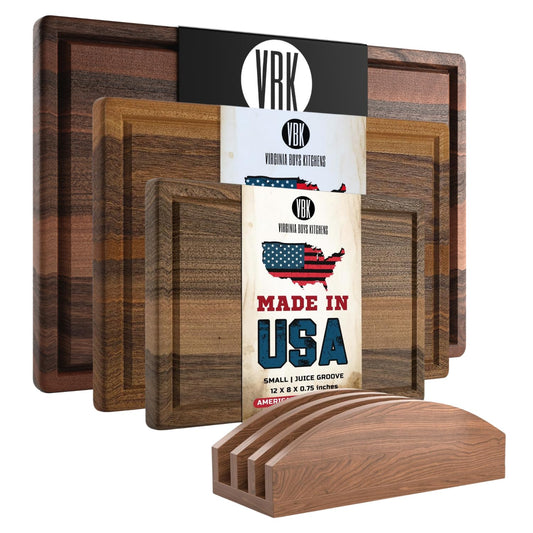 Extra Large Walnut + Medium Walnut + Small Walnut + Cutting Board Holder 3 Slots