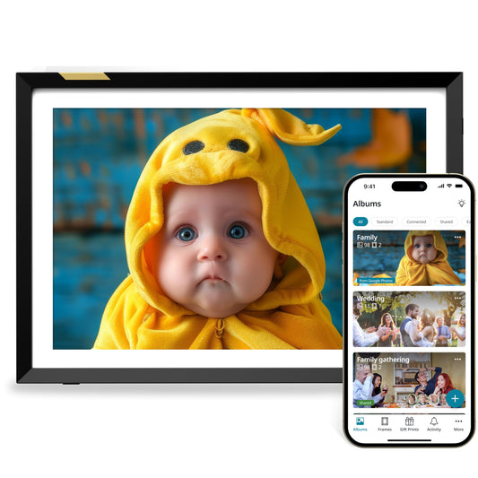 Nixplay Digital Picture Frame [AI-Enhanced] Stunning HD Touch Screen Display | Perfect Digital Picture Frame for Gifting | Auto-Rotation Feature, Securely Share Photos/Videos via Email or App | 10.1"