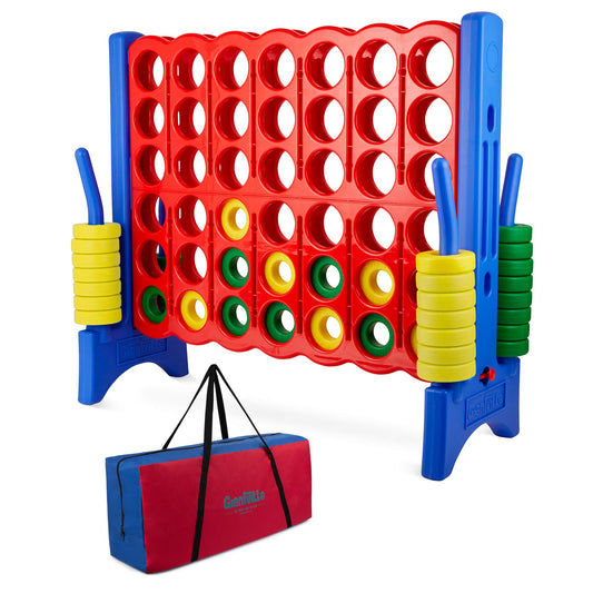 Giant 4 to Score in a Row with Storage Carry Bag Included - Almost 3'-Ft High - Large for Indoor and Outdoor: Any Weather Connect Game for Family Fun - Quick to Assemble