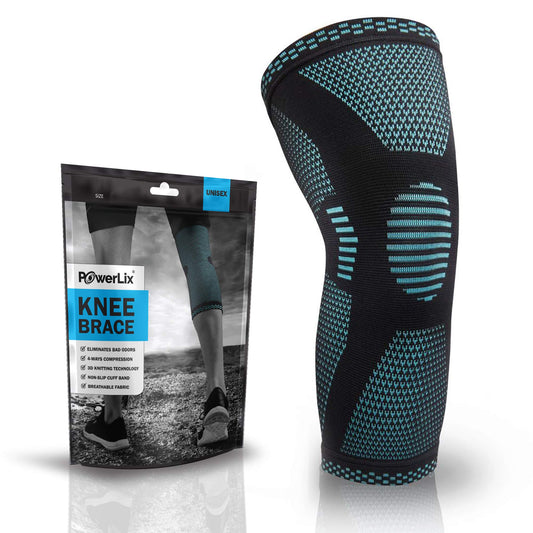 POWERLIX Leg Sleeve - Best Knee Brace for Leg Pain for Men & Women Knee Support for Running, Basketball, Weightlifting, Gym, Workout, Sports â€“Please Check Sizing Chart