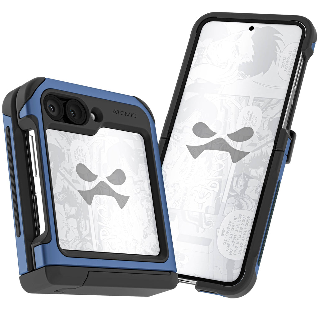 Ghostek Atomic Slim Galaxy Z Flip 6 Case with Built-in Kickstand, Clear Back and Aluminum Metal Bumper Premium Protective Phone Cover Designed for 2024 Samsung Galaxy Z Flip6 (6.7