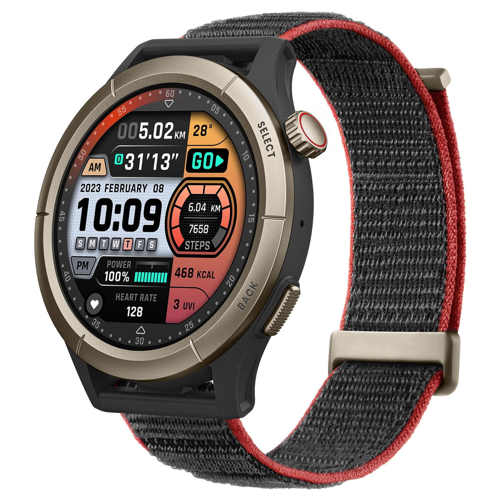 Amazfit Cheetah Pro 47mm Running Sports Smart Watch with Dual-Band GPS, Route navigation, Offline Maps, Training Template, 1.45'' AMOLED Display, 14-Day Battery Life, Heart Rate & Sleep Monitoring