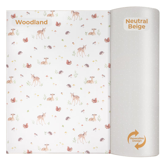 Bubzi Co Non Toxic Large Baby Play Mat for Floor, Padded Tummy Time Mat for Babies Learning to Walk or Crawl, Thick Foam Nursery Playroom Rug 0 6 12 Months