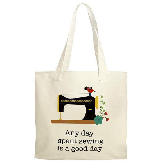 Sewing Tote Bag Quilting Gifts - Canvas Bag for Sewers & Quilters - 100% Cotton