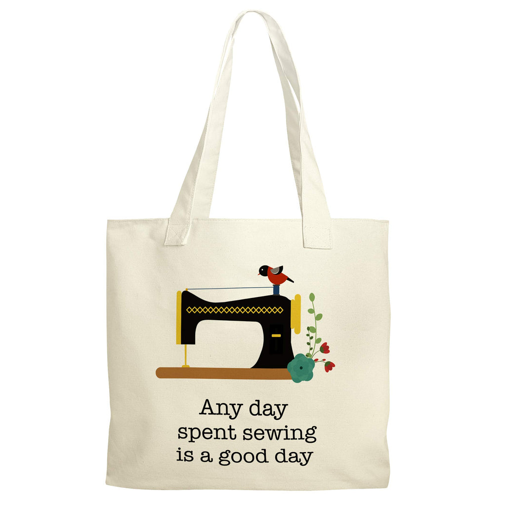 Sewing Tote Bag Quilting Gifts - Canvas Bag for Sewers & Quilters - 100% Cotton