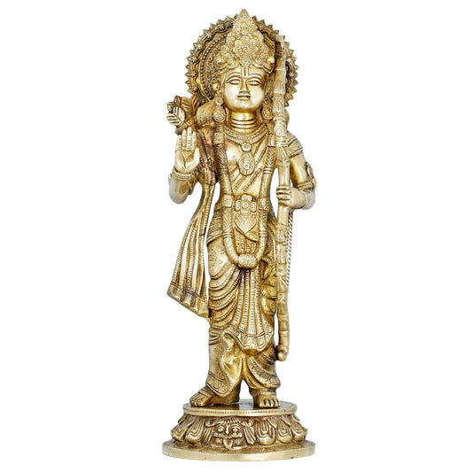 Shalinindia Lord Rama Statue Holding The Bow, Golden