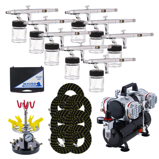 Master Airbrush S67 Studio Set w/the TC-848 Four Piston Air Compressor