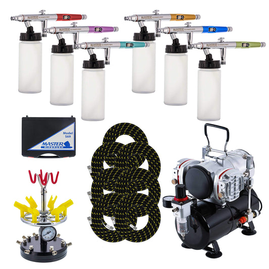 Master Airbrush S69 Studio Set with The TC-828 Twin Piston Air Compressor
